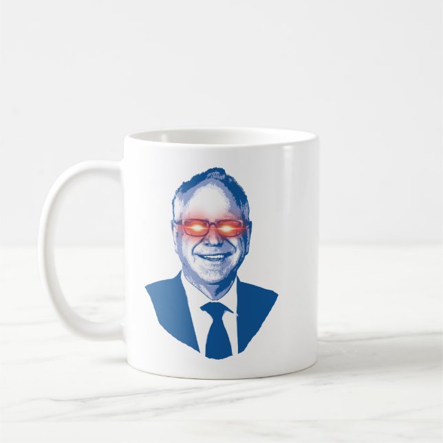 Caneca De Café Tim Walz Fan Club (Esquerda)