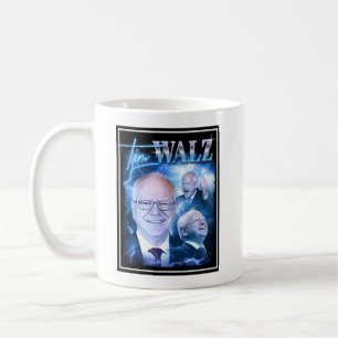 Caneca De Café Tim Walz Retro 90s