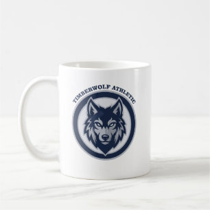 Caneca De Café Time de Esportes Brasão Atlético Lobo Cinzento