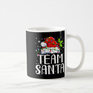 Caneca De Café Time de Papai Noel Xadrez Vermelho Chapéu de Natal