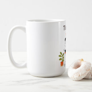 Caneca De Café Time for Coffee Cute Couple Illustratio Mug, 15 oz