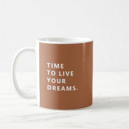 Caneca De Café Time To Live Your Dreams Terracotta Retirement Mug