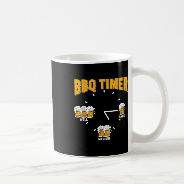Caneca De Café Timer Engraçado do Churrasco - Festa Barbecue Gril (Direita)