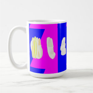 Caneca De Café TINTA abstrato E AZUL REAL