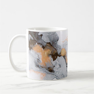 Caneca De Café tinta abstrato e fundo acrílico. Tendência 2018. L