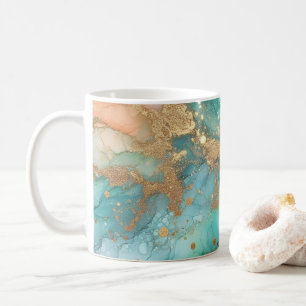 Caneca De Café Tinta alcoólica azul e verde