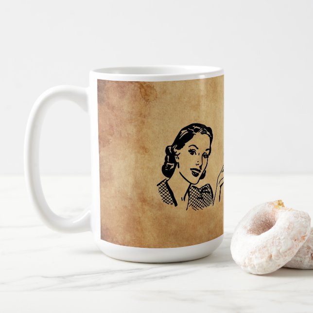 Caneca De Café Tinta de 50 engraçada da Princesa SlipperyJoe (Com Donut)