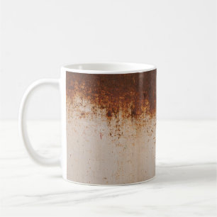 Caneca De Café Tinta descascando, textura de parede enferrujada.