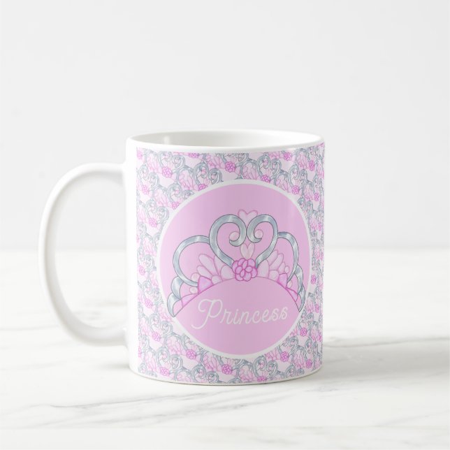 Caneca De Café Tinta e Silver Tiara Mug Personalizáveis (Esquerda)