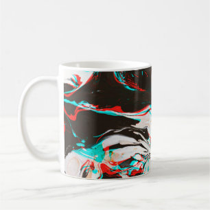 Caneca De Café Tinta Marmoreada: Textura Falsa.