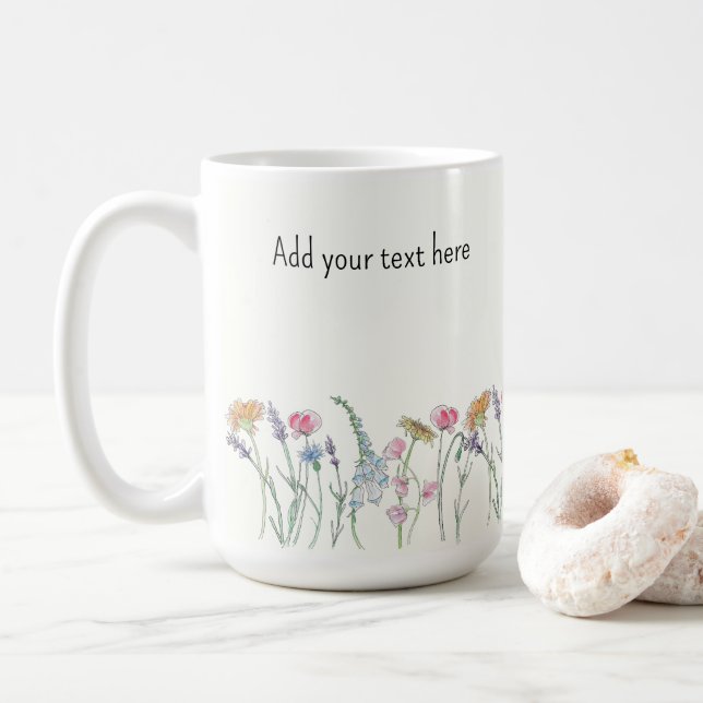 Caneca De Café Tinta personalizada e aquarela (Com Donut)