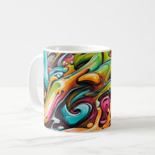 Caneca De Café Tinta psicodélica