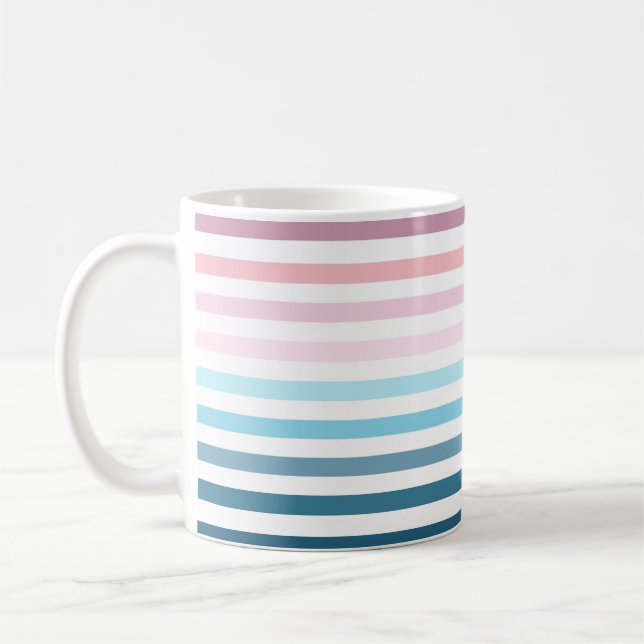 Caneca De Café Tinta-Rosa E Marinho Azul-Banhas De Café (Esquerda)