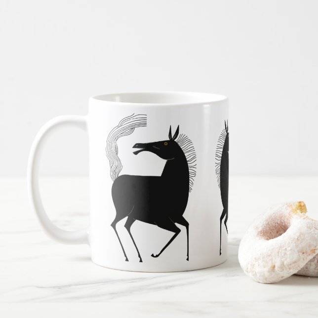 Caneca De Café Tinta Talking Fantasy V01 HORSE (Com Donut)