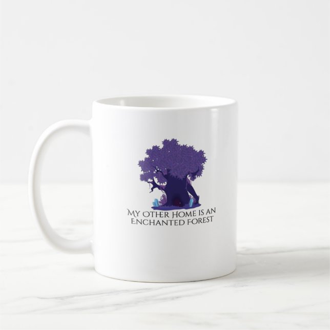 Caneca De Café Tinta Whimsigoth - Florestas Místicas, Luas e Magi (Esquerda)