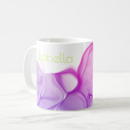 Caneca De Café Tintas Roxas Coloridas Nome do Verde limão Arte Mo