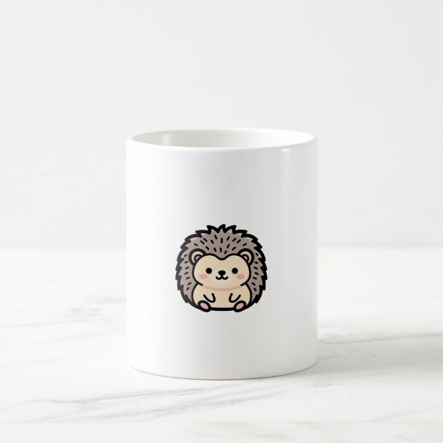 Caneca De Café Tiny Hedgehog – Cute Kawaii Illustration (Centro)