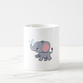 Caneca De Café Tiny Trumpeter: A Adorável Ilustração Elefante
