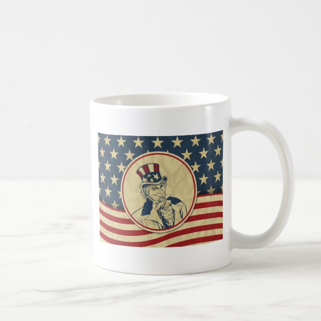 Caneca De Café tio antigo sam (Direita)
