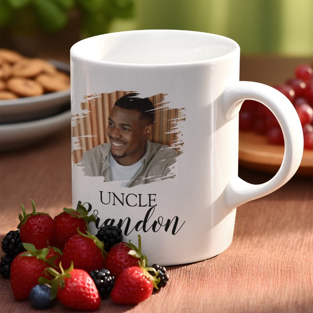 Caneca De Café Tio com Foto Personalizada (Criador carregado)