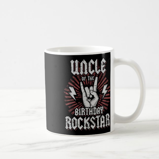 Caneca De Café Tio do aniversariante rockstar combinando com roqu (Direita)