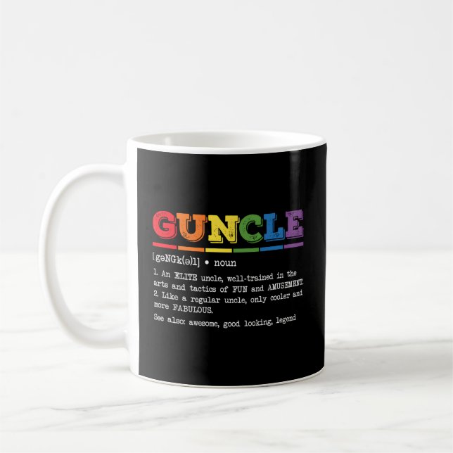 Caneca De Café Tio Lgbtq Orgulho Gay (Esquerda)