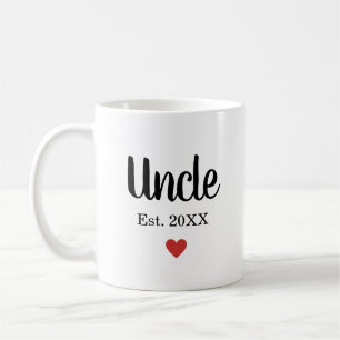 Caneca De Café Tio Moderno Estabeleceu O Coração do Ano Pequeno