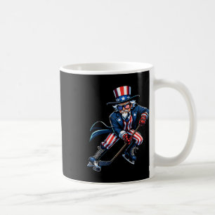Caneca De Café Tio Patriótico Sam Jogador de Hóquei 4 de Julho Ho