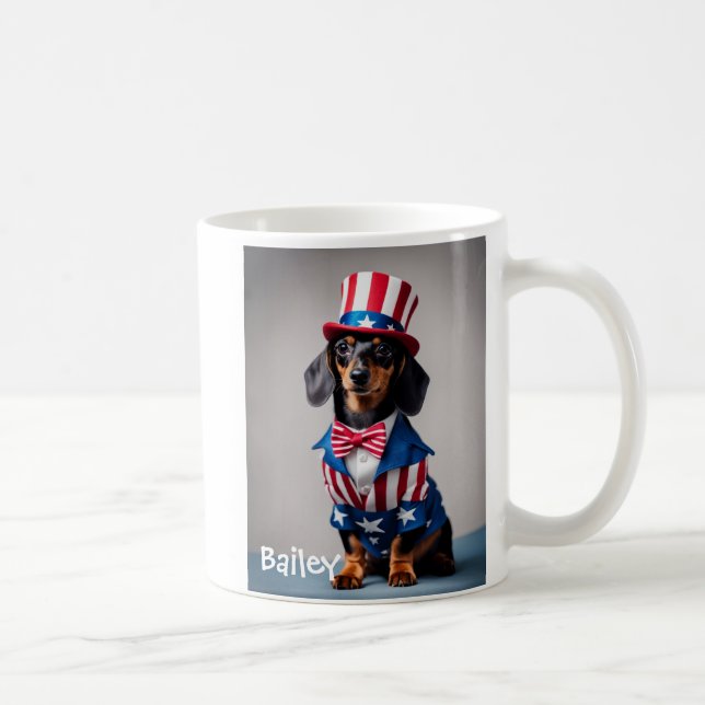 Caneca De Café Tio Personalizado Sam Dachshund Mug (Direita)