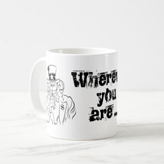 Caneca De Café Tio Sam (Frente Esquerda)