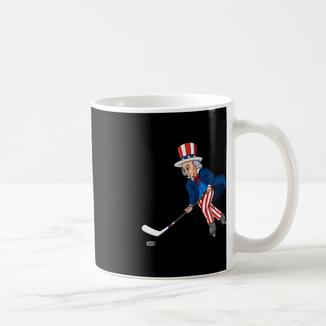 Caneca De Café Tio Sam Hockey 4 De Julho Meninos Patrióticos T (Direita)