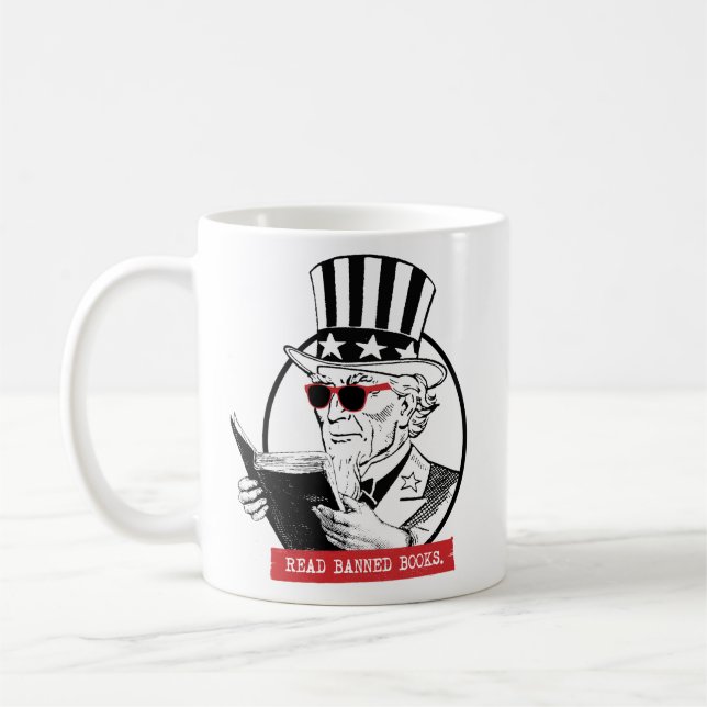 Caneca De Café Tio Sam Lê Livros Banidos (Esquerda)