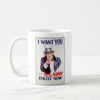 Caneca De Café Tio Sam patriótico - poster vintage