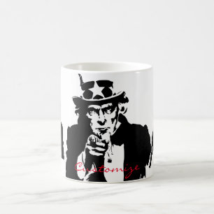 Caneca De Café Tio Sam Quer Que Você Troque