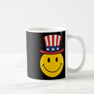 Caneca De Café Tio Sam Rosto Sorriso 70s Patriótico Americano EUA