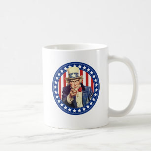 Caneca De Café Tio Sam Stars and Stripes