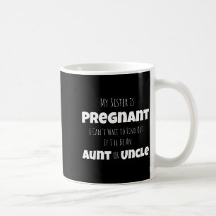 Caneca De Café Tio Tia Novo Anúncio de Bebê Divertido Irmã Gênero