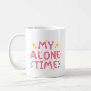 Caneca De Café Típica animada minimalista, cor-de-rosa suave