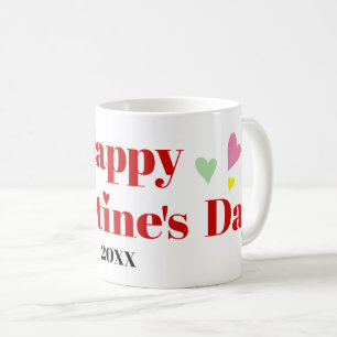 Caneca De Café Típica vermelha Feliz Dia dos Namorados