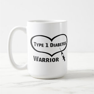 Caneca De Café Tipo 1 Guerreiro Diabetes Com Seringa