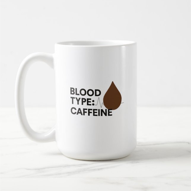 Caneca De Café Tipo de Sangue: Caffeine Mug (Esquerda)
