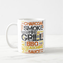 Caneca De Café Tipografia BBQ Grill Master