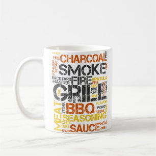 Caneca De Café Tipografia BBQ Grill Master