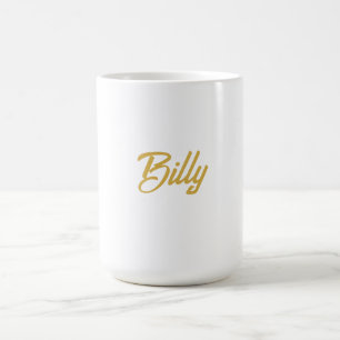 Caneca De Café Tipografia Billy Nome Presente Personalizado