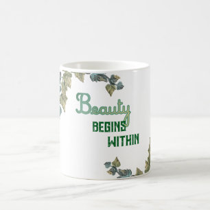 Caneca De Café Tipografia Botânica Beleza