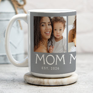 Caneca De Café Tipografia Cinza Estabelecida pela Mamãe 3 Foto