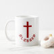 Caneca De Café Tipografia da Cruz Vermelha, abençoada, cristã (Com Donut)