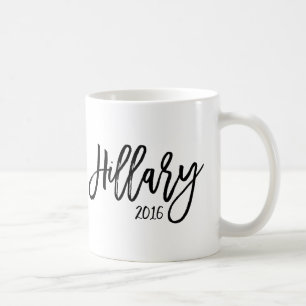 Caneca De Café Tipografia da escova - Hillary 2016