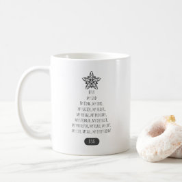 Caneca De Café Tipografia de árvore de Natal Jesus meu Tudo