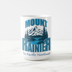 Caneca De Café Tipografia de Aventura Monte Rainier Desi de Art